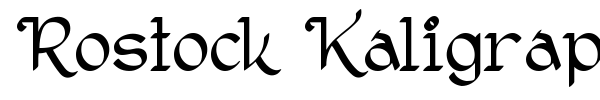 Rostock Kaligraph font preview